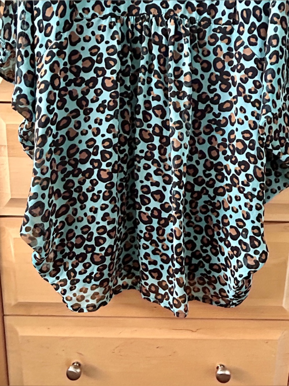 Forever 21 Leopard Print Chiffon Blouson Mini Dress - Picture 10 of 15